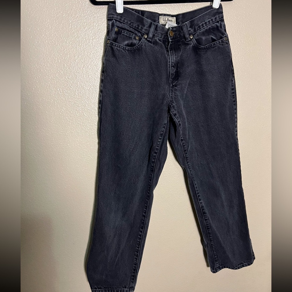 L.L.‎ Bean Women's Black Baggy vintage straight Jeans size 8